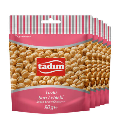 Kavrulmuş Tuzlu Sarı Leblebi 5 x 90 gr