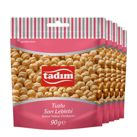 Kavrulmuş Tuzlu Sarı Leblebi 5 x 90 gr - 1